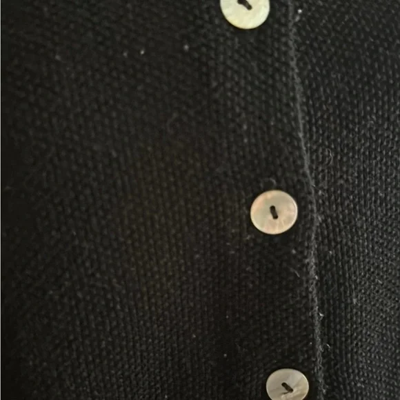 Vintage Y2K Black Short Sleeve Knit Cardigan - Picture 2 of 2